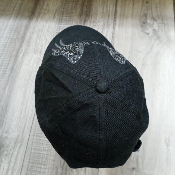 Harley Davidson Baseball Hat Cap Wing Design Rhinestone Studded Loop Back - Picture 9 of 11